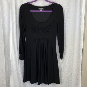 ABS Scoop Neck LBD with Long Sleeves size S